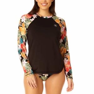 NWT Hurley Ladies Women Long Sleeve Rashguard